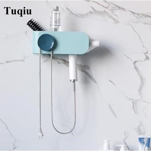Useful ABS material bathroom wall mounted hair drier holder hair drier shelf hair drier rack bathroom accessories