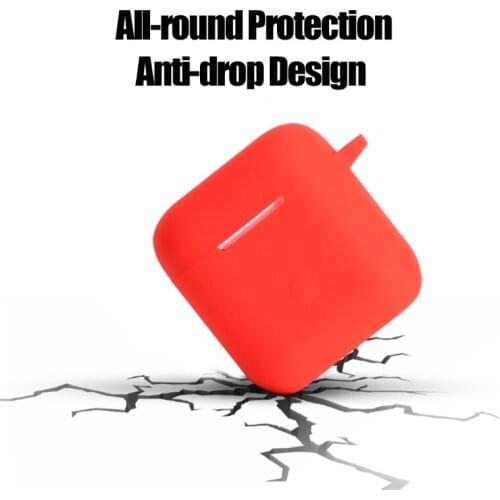 Shockproof Soft Silicone Case Protective Cover for QCY T8/T8 Pro Wireless In-ear Earbud, Washable Housing with Buckle