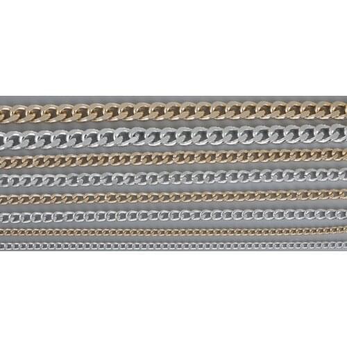 Silver Light Gold Plated Link-Opened Aluminum Chain For DIY Necklaces Bracelet Jewelry Findings Craft Beaded Anklet Making