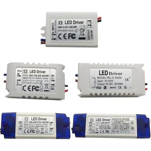High PF Constant Current LED Driver 600mA 3W 10W 20W 30W 40W 50W 60W1-2x3w 6-10x3w 10-18x3w 18-30x3W Lamp Lighting Transformers