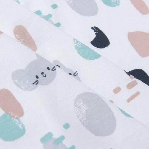 Knit Cotton Fabric with Stretchy for Sewing Summer T-shirt Good Quality Single Jersey 50*185cm