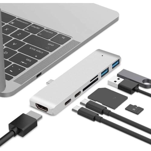 USB C Hub Portable Type C Dock USB 3.0 SD TF Card Reader Adaptors USB C Splitter for MacBook Pro SUM S8 S9 Huawei P20 P30