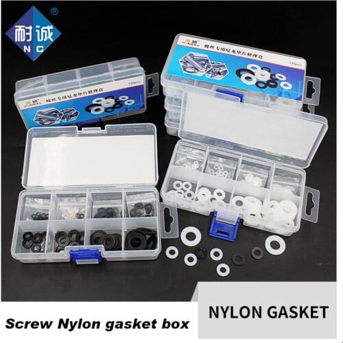 Screw DIN125 ISO7089 M2 M2.5 M3 M4 M5 M6 M8 M10 White Black Plastic Nylon Washer Plated Flat Spacer Seals Washer Gasket Ring Set