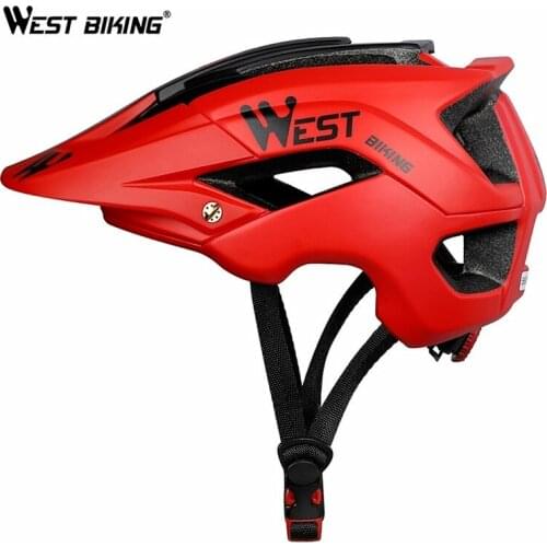 WEST BIKING MTB Bike Helmet Safety Cycling Road Bicycle Equipment Ultralight Sunshade Hat Integrally Molded Cycle Helmets Men