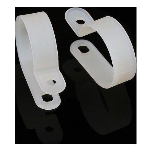 10Pcs White Nylon Cable Clamp Plastic R-type P Clip Cable Hose Mounting Fixture Durable Electrical Fittings 3.2~31.8mm