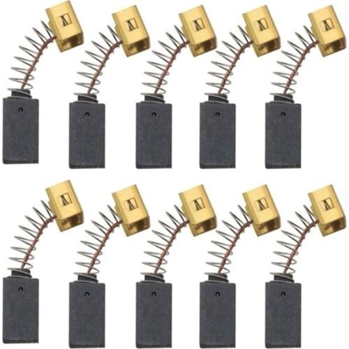 10pcs Carbon Brushes 6.4x7.9x12.5mm For Black Decker CD105 CD110 CD115 KG900 Electric Motor Angle Grinder Accessories