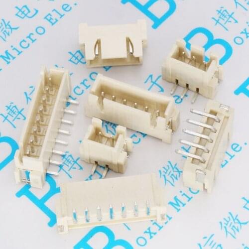 100PCS/Lot 2.54mm SMT Pitch Jack Connector 2.54 JST Vertical-Type 2P/3P/4P/5P/6P/7P/8P