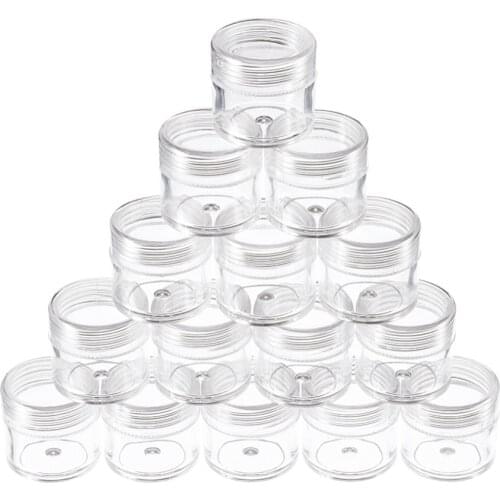 Pandahall 40pcs Beads Containers Jewelry Box Clear Plastic Box Beads Organizers Assorted Bottle for Diamond Painting Storage