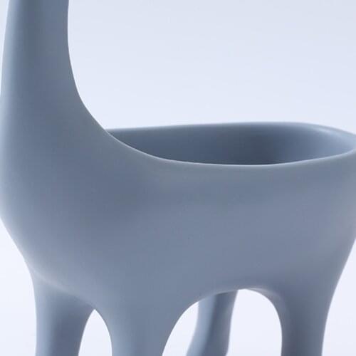 69HF Nordic Creative Resin Deer Crafts Ornament Multi-function Key Holder Animal Statue Sculpture Desktop Storage Box Jewelry