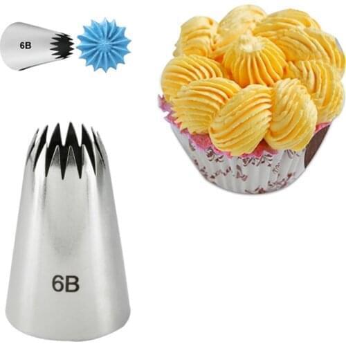 6B# Icing Nozzle Decorating Tip Sugarcraft Cake Decorating Tools Baking Tools Bakeware