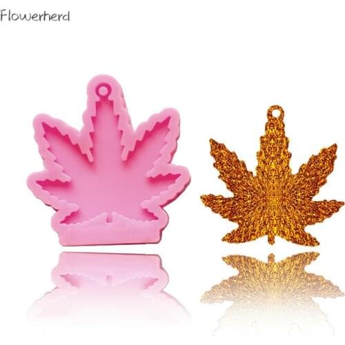 Shiny Maple Leaf Leaves Fondant Cake Silicone Mold Resin Mold Cake Decorating Tools Chocolate Mold Custom Keychain Ice Mold