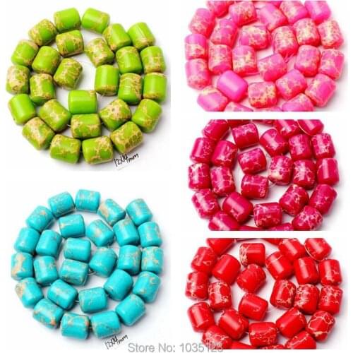 High Quality 12x14mm Natural 5 Color Crazy Lace Agates Column Shape DIY Loose Beads Strand 15" Creative Jewellery Making wj293