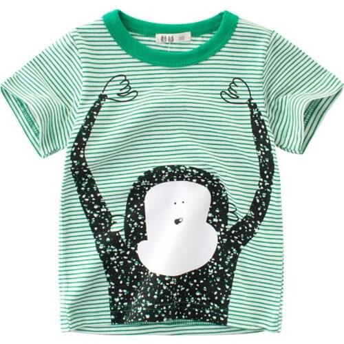 Boys T-Shirts Cute Fun Cartoon Design Girls Tops Summer 2018 Kids Clothing 100% Cotton Children Short Sleeve Tshirt Baby T Shirt