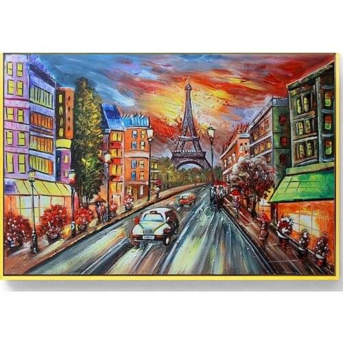 GATYZTORY Abstract City Street DIY Painting By Numbers Home Decoration Handpainted Abstract Oil Painting For Living Room Artwork