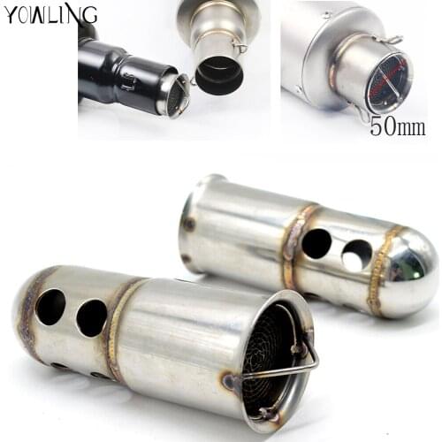 51mm front end DB Killer Exhaust Muffler DB killer Silencer For Kawasaki ZX6R ZX7R ZX10R ZX9R NINJA300 390 250 Tamx500