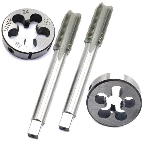 Good Quality HSS 1/2"-28(1/2" x 28) 5/8"-24(5/8x24) Plug Right Tap and Right Die Threading Tool Gunsmithing Tap and Die Set