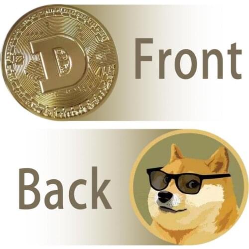 Dogecoin Commemorative Coin Collectible Art Collection Gift Alloy Medallion Gold-plated Silver Bit BTC Metal Antique Imitation