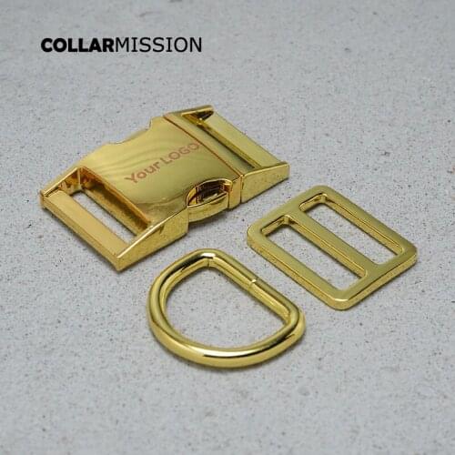 Metal buckle+Tri-Glid+D ring/set) Safety clasp DIY engraving sewing accessory 15mm environmental plated metal buckle ziny alloy