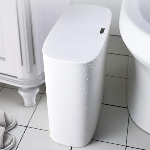 Automatic White Trash Can Living Room Sensor Creative Luxury Waterproof Smart Trash Can Kitchen Cubo Basura Home Products DG50WB