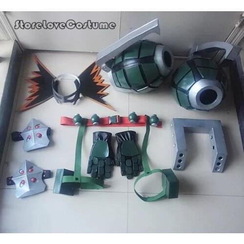 My Hero Academia Bakugou Katsuki Cosplay knee covers hairpin gloves accessories Hand-Making