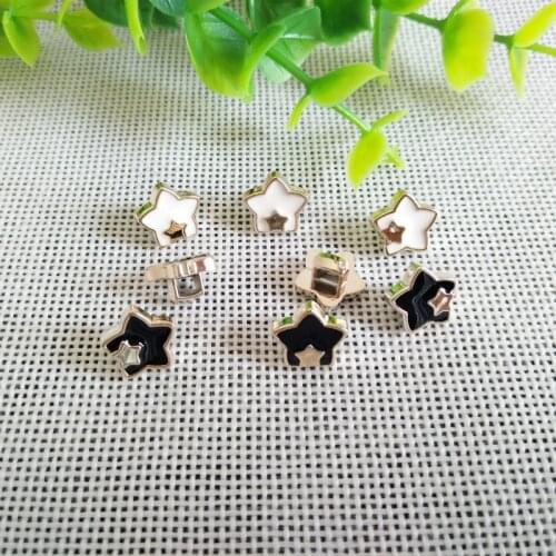10pcs/lot Star Buttons Sewing-On Metal One-Hole Button For Clothes Bag Fashion Craft DIY Decoration 10 *10mm High Quality