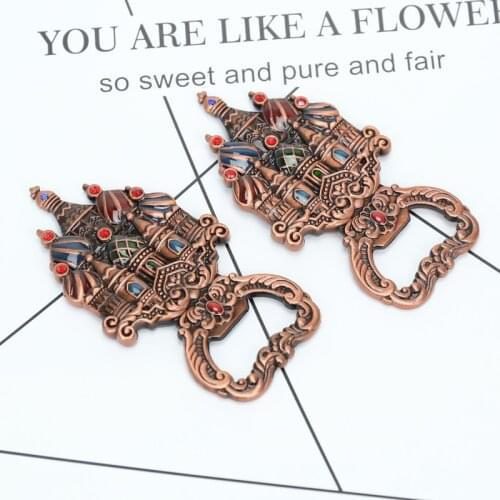 Retro European-style Beer Bottle Opener Magnet National Style Electroplating Process Bottle Opener Kitchen Accessories