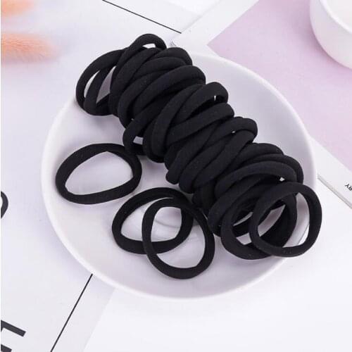 30 PCS Black White Colorful Ponytail Holders Coffee Blue Rubber Band Tie Gum Elastic Hair Bands For Girl Women Hair Accessories