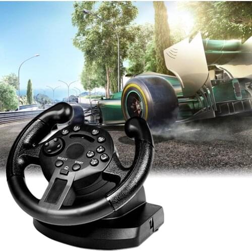 Game Racing Steering Wheel Compatible For PS3/PC (D-INPUT/X-INPUT) Simulated Driving Controller Vibration