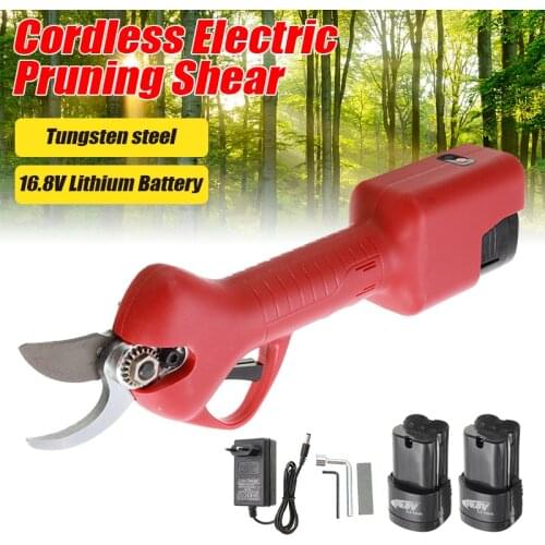 16.8V Garden Cutter Cordless Electric Pruning Shears Tungsten Steel Pruning Tools Branches Cutter Rechargeable Lithium Battery