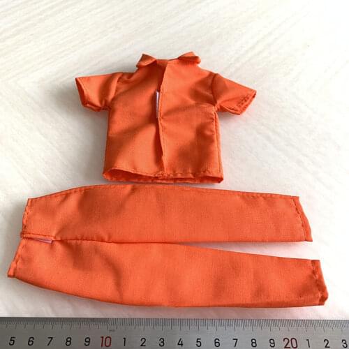 1/6 Scale Prison Uniform Orange Prison Uniform Clothes Man Suit for 12" Action Figure Body Toys Accessories
