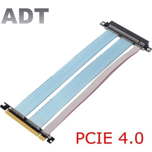 ADT Graphics Card Extension Cable PCI-E 4.0 x16 Shielded Stable High-speed Cable Compatible with 3M PCIe 16x