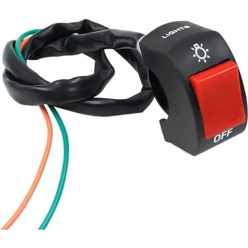 Universal Motorcycle Handlebar Flameout Power Supply Switch Motorcycle Switch ON-OFF Button LED Headlight Scooter Switch