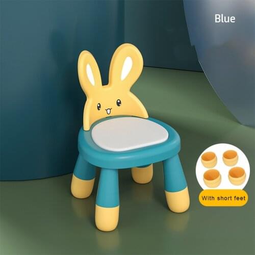 High Quality Plastic Small Chair Non-Slip Dining Chair for Baby Kids Children Stool Rabbit Crown Backrest стол и стул для детей