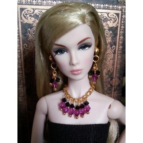 Handmade Fashion Jewelry Earring + Necklace Accessories For BB Fr 1:6 Dolls BBIEAR002