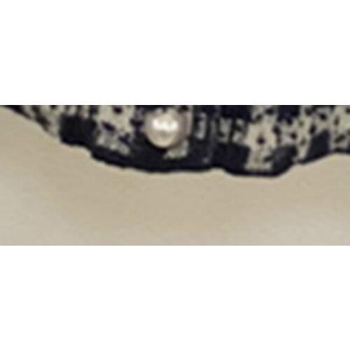 Womens Plaid Sequined Knit Cardigan Peal Buttons Lantern Sleeve Turn-down Collar Female Knit Sweater 2020 Autumn and Winter New