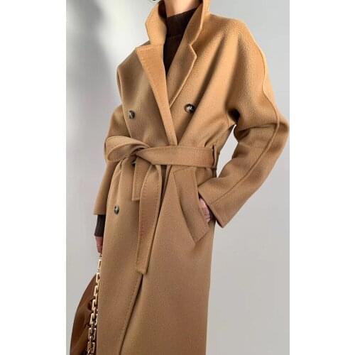 Female coat winter Women coat 2020 new water wave double-sided cashmere coat women long water wave coat wool coat female