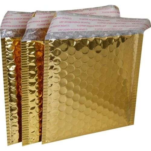 1-13 Joy, 15*13cm gold bubble bag, poly mailers envelopes , shipping bubble envelopes , small padded envelopes