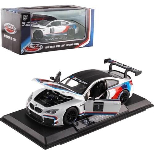 1:24 high simulation alloy car for M6 GT3 sports racing car model toys for children gifts
