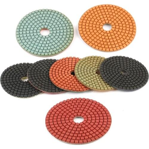 1PC 4" Flexible Wet Sanding Pad Diamond Polishing Tool For Granit/ Marble /Stone