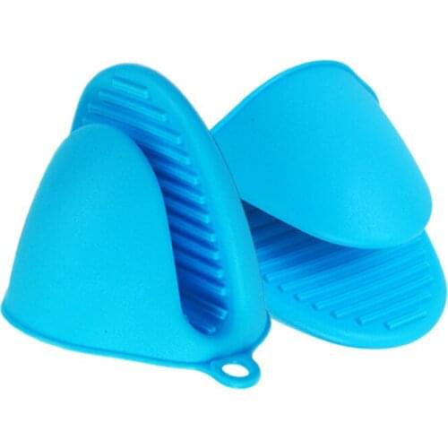1Pc Silicone Heat Resistant Glove Clips Insulation Non Stick Anti-slip Pot Bowel Holder Clip Cooking Baking Oven Mitts