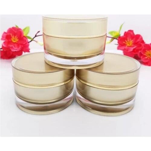 10g/10ml Golden colour Cream Jar,Acrylic Cosmetic Container, Makeup Sub-bottling,Sample Cream Canister 200pcs/lot SN435