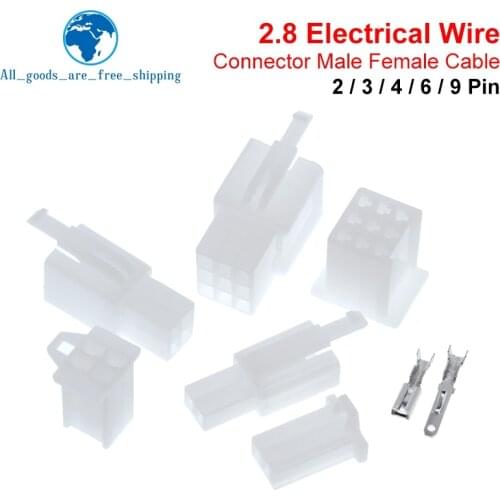 10set/lot 2.8mm 2/3/4/6/9 Pin Automotive 2.8 Electrical Wire Connector Male Female Cable Terminal Plug Kits Motorcycle Ebike Car