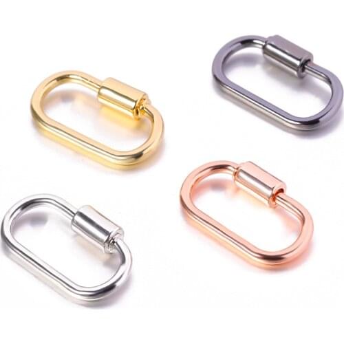 10pcs/bag Camping Link Titanium Alloy Carabiner Keychain Hanging Lock Buckle Hooks