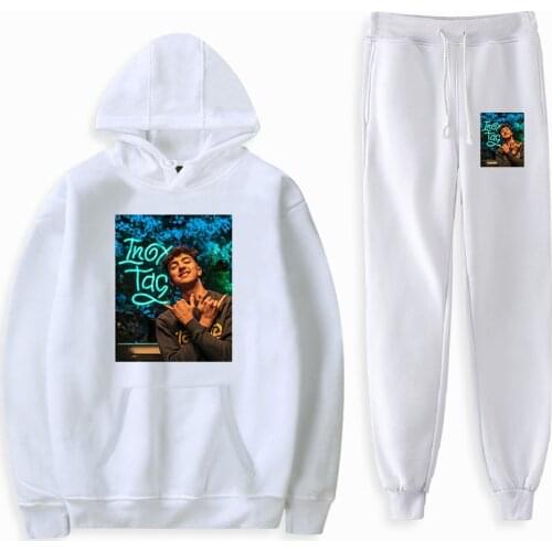 2021 Harajuku HIP HOP Michou Inoxtag 2D Hoodies Sweatshirts+Recreational Sweatpants Sport Suit Mens and Womens Sets