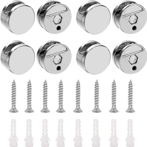 GTBL 8 Pcs Mirror Clip Set Mirror Holder Clips Zinc Alloy Mirror Holders for Walls Fixed Fitting for 3-5mm Thick Mirror