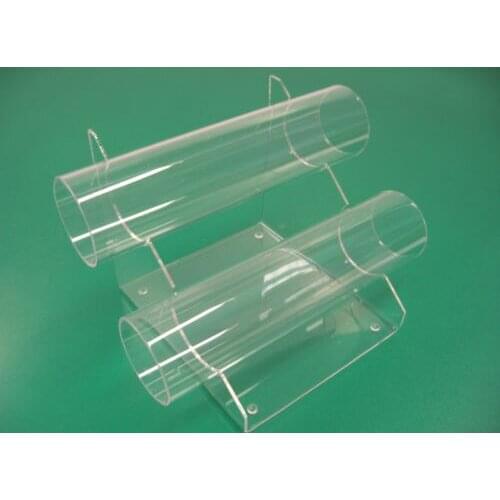 2 Tier Acrylic Bracelet Holder Jewelry Tube Support Watch Headdress Flower Organizer Showing Rack