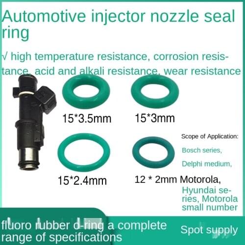 Automobile Fuel Injector Seal Ring O-ring Fuel Nozzle Seal Rubber Ring Silicone Gasket High Temperature