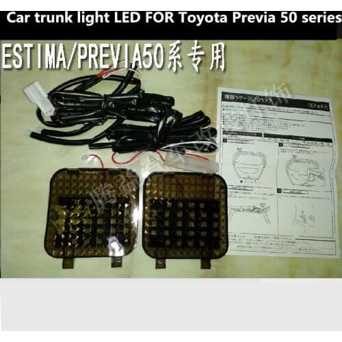 Car trunk light LED FOR Toyota Previa 50 series estima tail trunk door reading light modification
