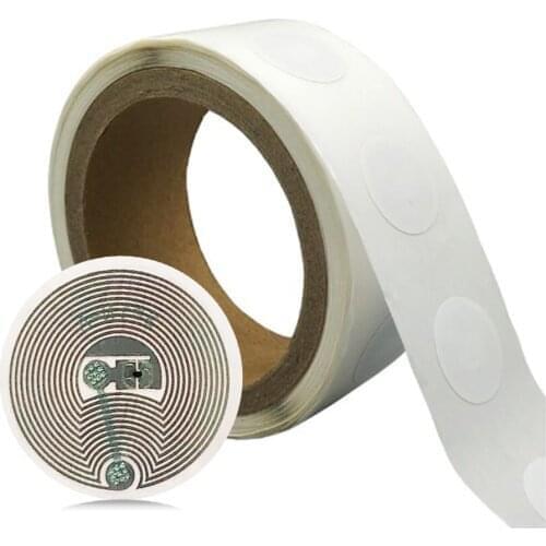 Printable Coated Paper ISO14443A NFC Tag Ntag215 504 Bytes 13.56MHZ Diameter 25mm Sticker TagMo Forum Type2 RFID Tag