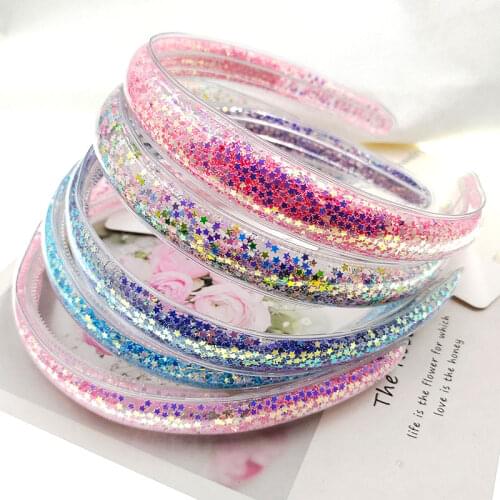 Kids' Bling Bling Sequin Quicksand Headband Childrens Lovely Glitter Bowknot Hair Hoop Baby Hair Accessories